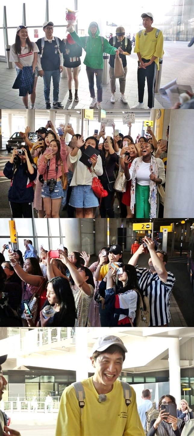 Kehadiran para member RUNNING MAN di Bandara Heathrow London. © SBS