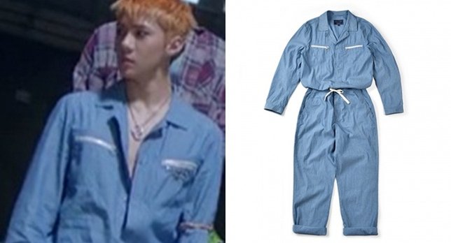 Sehun pakai jumpsuit © Istimewa