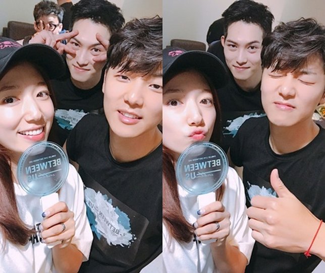 Wefie Shin Hye bersama dengan Jonghyun dan Minhyuk © instagram.com/ssinz7