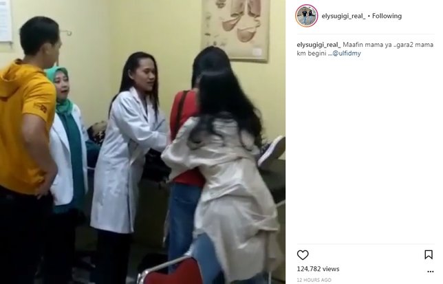 Ulfi Damayanti masuk rumah sakit, membuat Elly Sugigi panik ©instagram/elysugigi_real_