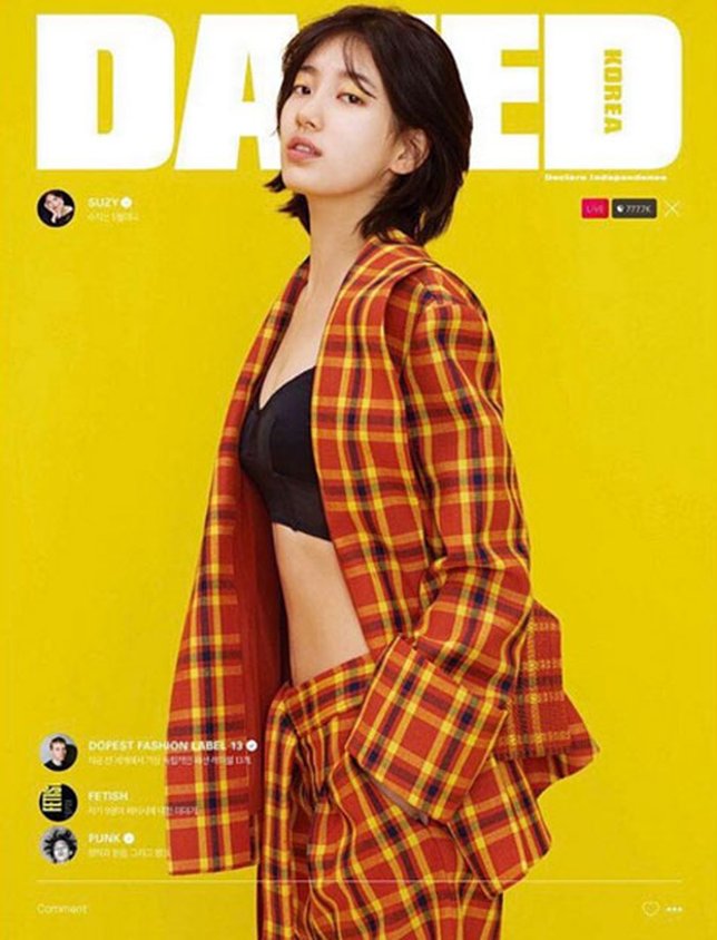 Suzy Miss A jadi cover majalah DAZED Korea. ©DAZED