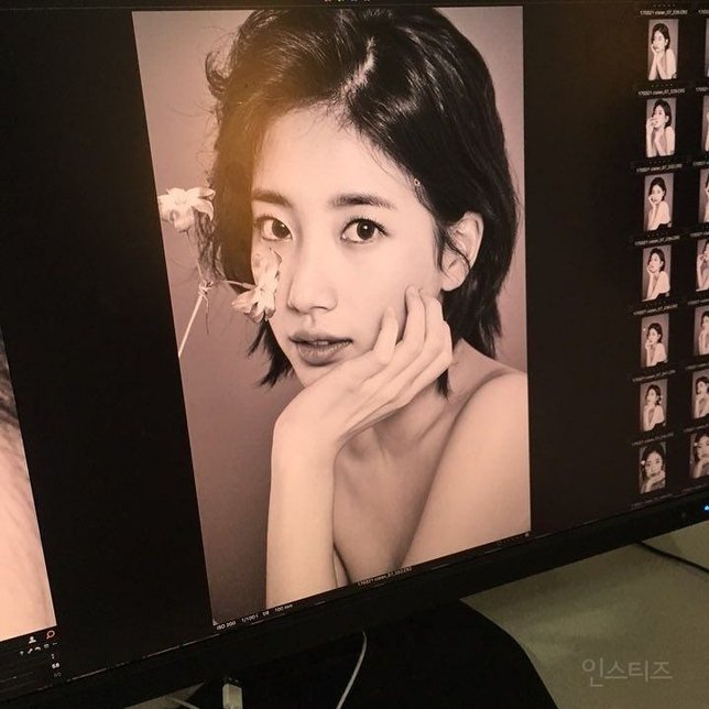 Suzy membocorkan hasil pemotretan yang belum melewati proses editing. © Instagram/skuukzky