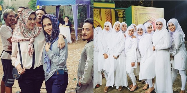 Syahnaz di lokasi syuting 'DUNIA TERBALIK' © instagram.com/syahnazs