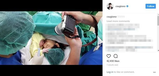 Titi lahirkan anak kedua secara caesar ©instagram/csugiono