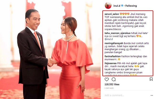 Inul dibanjiri pujian oleh netizen © Instagram/inul.d