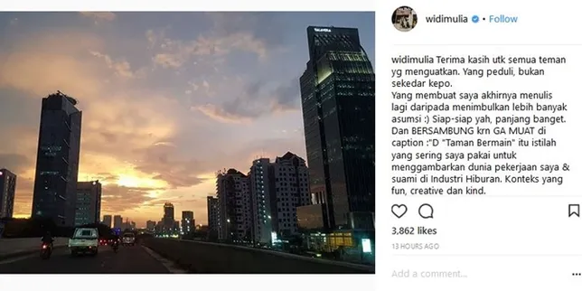 Klarifikasi Widi Mulia terbaru. © Instagram/widimulia