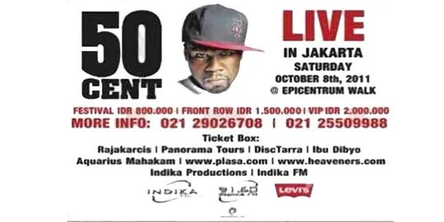 50 Cent Siap 'Bakar' Jakarta!