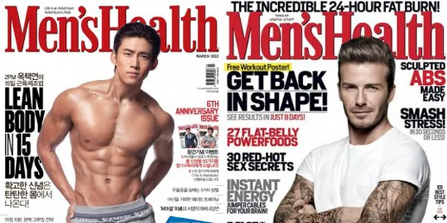 Taecyeon 2PM Vs David Beckham di 'Men's Health' Taecyeon 2PM Vs David Beckham di 'Men's Health'
