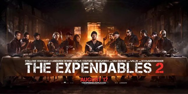 'THE EXPENDABLES 2' Rilis Poster Ala Perjamuan Terakhir Yesus