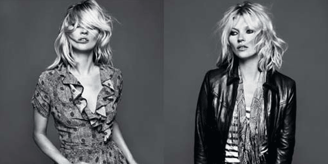 Kate Moss Pamer Dada di Atas Kapal Pesiar