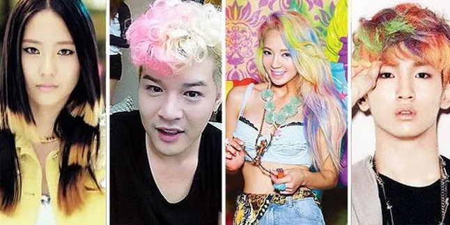 10 Idol K-Pop Dengan Rambut 'Pelangi' Paling Keren!