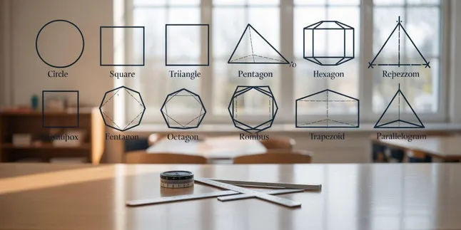 10 Nama Bangun Datar: Mengenal Bentuk Geometri Dasar dalam Matematika