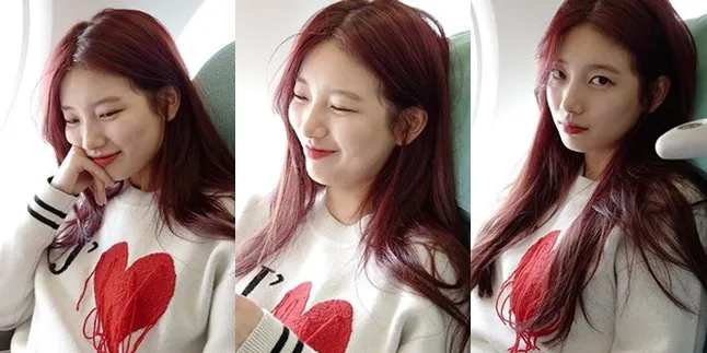 10 Potret Cantik Suzy yang Bikin Halu Bak Pacar Sendiri: Pose Ngambek - Senyum Manis