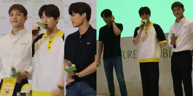 10 Potret Chen, Suho & Kai EXO di Jakarta, Dapat Kemeja Batik - Teriakan Histeris