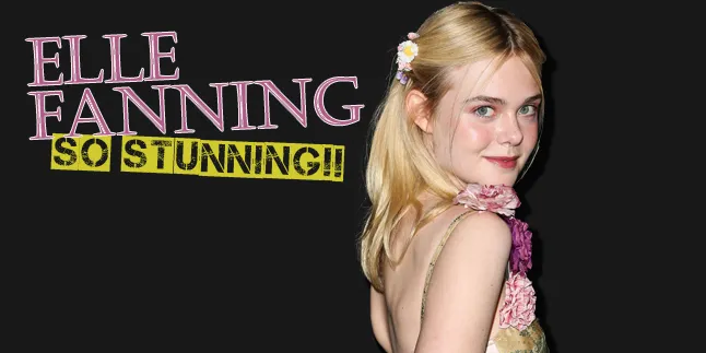 2 Burung di Bagian Dada, Elle Fanning Anggun Dibalut Gaun Vintage