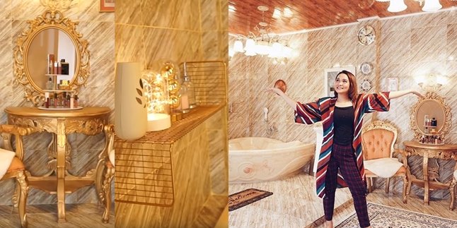 22 Photos of Dinda Safay's 1 Billion Toilet that Receives Criticism, Full of European Marble - Accessories Claimed to be Made of Real Gold