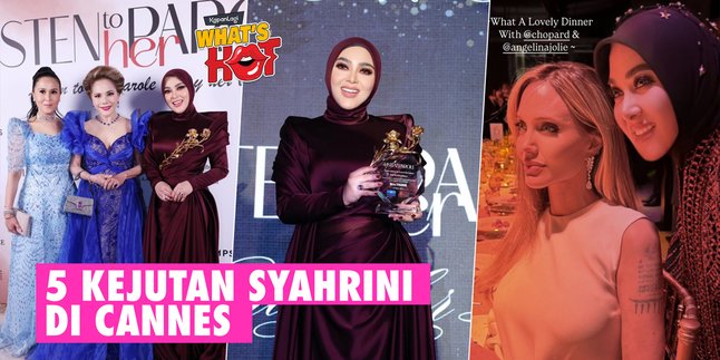 5 Surprises from Syahrini at Cannes, Strutting Like a Queen on the Red Carpet - Dinner with Angelina Jolie