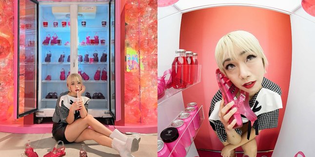 5 Cool Shots of Intan Ayu Who Appears Eccentric and Unique with Blonde Hair and Bold Makeup