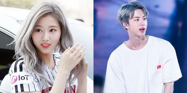 6 K-Pop Idol yang Paling Cocok Dengan Rambut Silver, Sana TWICE - Jin BTS