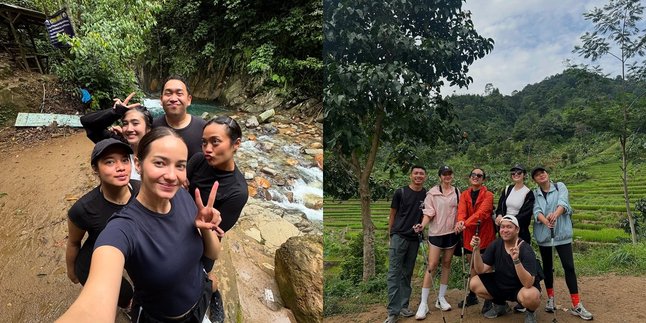 6 Portraits of Abigail Cantika with Enzy Storia and Febby Rastanty Enjoying at Curug