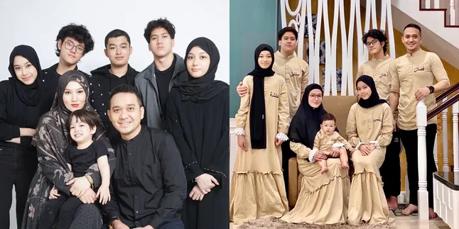 7 Foto Family Portrait Keluarga Fadlan Muhammad dan Lyra Virna Bareng 6 Anaknya, Kompak - Paras Cantik Ganteng Semua