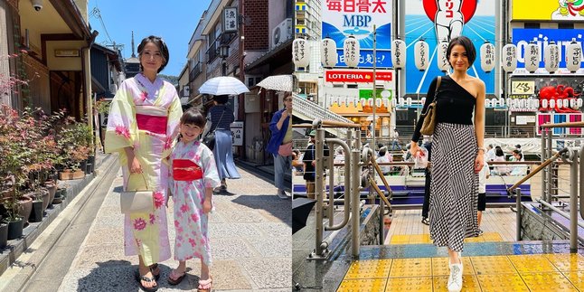 7 Portraits of Acha Septriasa's Vacation in Japan with Family, Short Hair and Youthful Face Becomes the Highlight