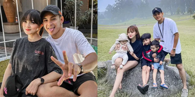 7 Potret Aditya Suryo dan Nessa Salvyana, Suami Istri yang Parasnya Awet Muda - Bareng 3 Anak bak Momong Keponakan