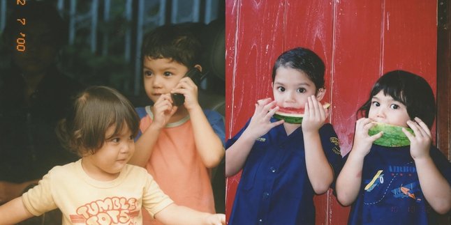 7 Photos of Al Ghazali and El Rumi When They Were Little, Eating Watermelon Together So Adorable