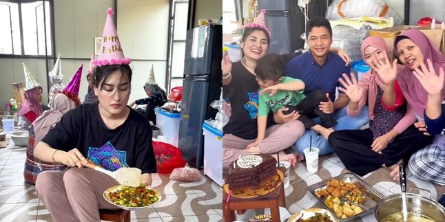 7 Portraits of Angbeen Rishi, Adly Fairuz's Wife, Celebrating Her Birthday with Employees, Proud to Be 27 and a Seller of Sambal and Peyek