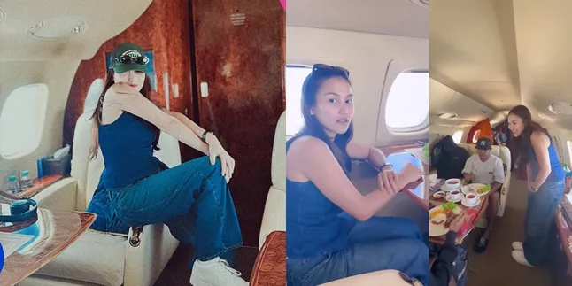 7 Potret Ayu Ting Ting Nikmati Naik Pesawat Jet Pribadi, Cosplay Jadi Pramugari 7 Potret Ayu Ting Ting Nikmati Naik Pesawat Jet Pribadi, Cosplay Jadi Pramugari