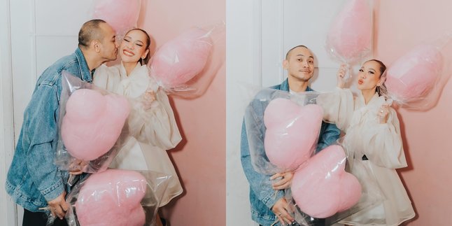 7 Portraits of BCL and Tiko Aryawardhana Celebrating Their First Valentine's Day as Husband and Wife, Sweet Cotton Candy Gift