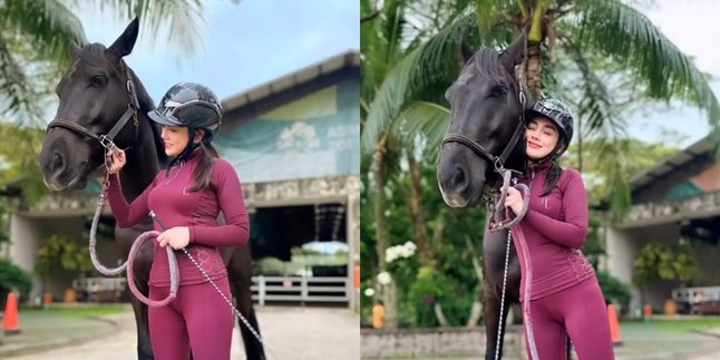 7 Portraits of Celine Evangelista Riding a Horse, Focused on her Slim Body Despite Being a Mother of 4 Children