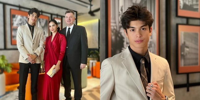 7 Portraits of Eddy Meijer, Son of Maudy Koesnaedi, Wearing Formal Attire with a Blazer and Tie, His Handsome Aura Stands Out Even More