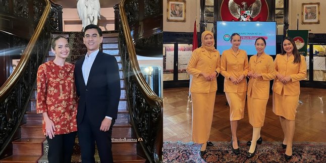 7 Portraits of Enzy Storia with the Consulate General's Wives in Washington, United and Beautiful in Official Uniforms