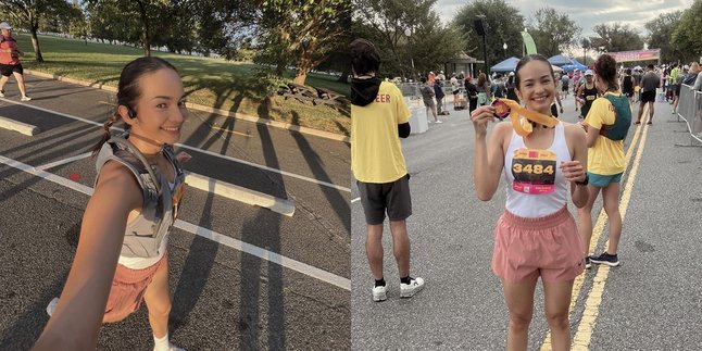 7 Portraits of Enzy Storia Running a Marathon, Romantic Moment with Husband on the Side of the Road