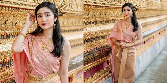 Portrait of Febby Rastanty Wearing Traditional Thai Clothing, Her Charm Becomes More Prominent