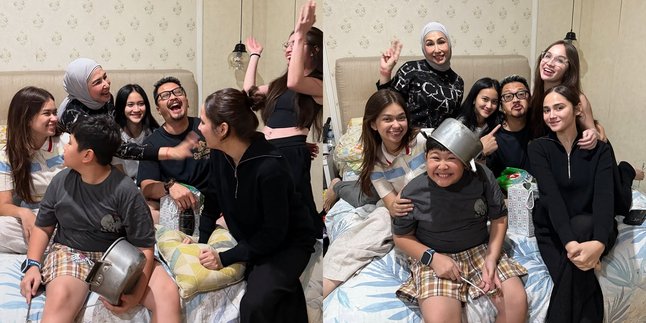 7 Photos of Ferry Maryadi Getting a Birthday Surprise from Family and the Mermaid Gang, Unique Look with a Pot on His Head