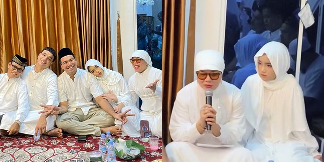 7 Portraits of Frans Faisal Holding a Religious Gathering Before Marriage, Fuji Appears Beautiful in a Hijab