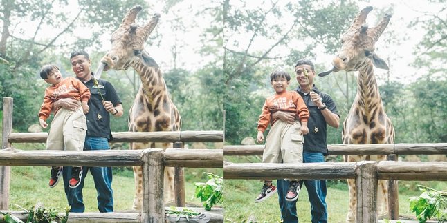 7 Photos of Gala Sky Crying While Taking Pictures with a Giraffe, Her Expression is Adorable - Even Though She Was Happy Before