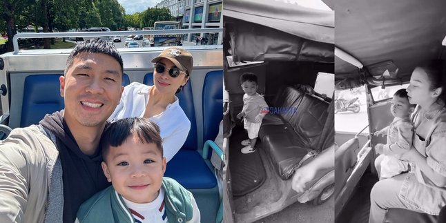 7 Photos of Issa Xander Riding Bajaj with Nikita Willy, Adorable Sitting Calmly in the Passenger Seat