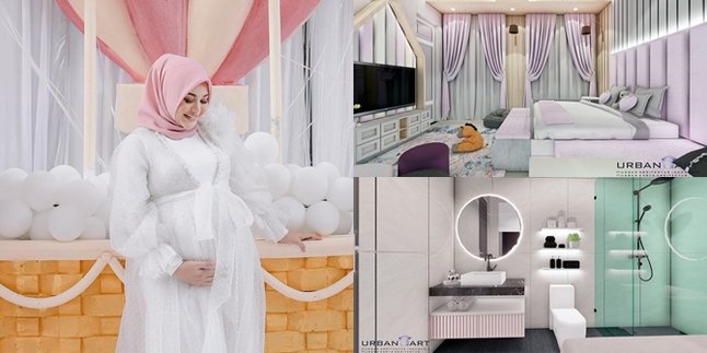7 Pictures of Baby AH's Luxurious Room, Aurel Hermansyah, Dominated by Purple and Gray, Complete with a Big Bed - There is a Private Bathroom