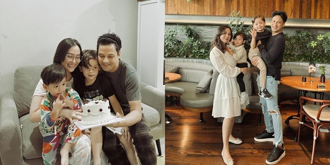 7 Portraits of Lucky Perdana's Happiness with His Beautiful Wife and 2 Handsome Children