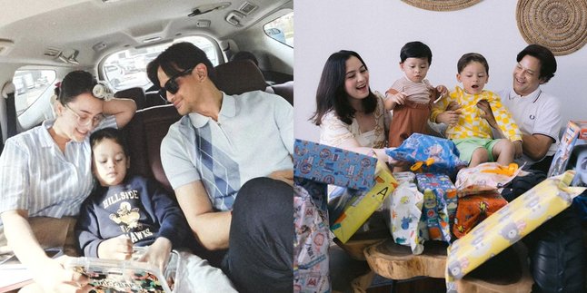 7 Portraits of Lucky Perdana's Calm and Serene Family, Focused on a Good-Looking Wife and Children