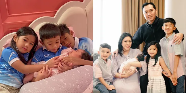 7 Potret Ketiga Anak Aliya Rajasa dan Ibas Yudhoyono Momong si Bungsu, Gendong dengan Lembut - Penuh Kasih