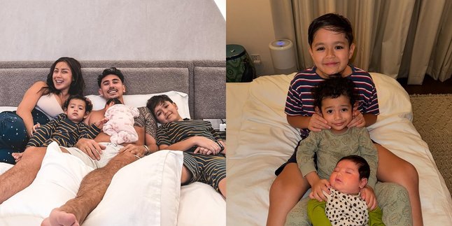 7 Portraits of Jessica Iskandar's Three Children Together, El Barack Looks Very Loving Towards His Siblings