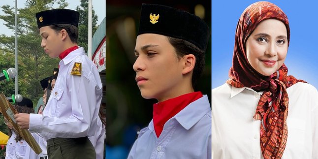 7 Portraits of Lennon Tramp, Ayu Azhari's Child, Captures Attention Participating in the 17th Ceremony - Read the Opening of the 1945 Constitution in English