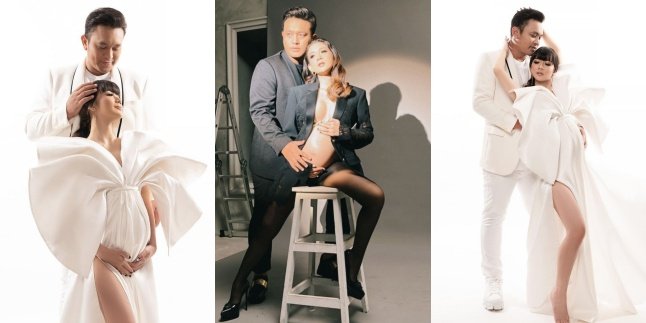 7 Potret Maternity Shoot of Adiezty Fersa, Gilang Dirga's Wife, Hot Wearing High Heels - Boldly Showing Bare Baby Bump