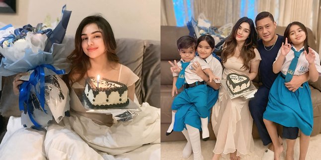 7 Photos of Nurah Syahfirah Receiving a Birthday Surprise from Her Husband and Children, Still Looking Fresh