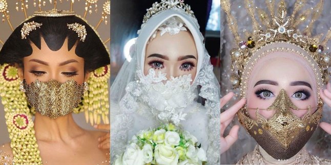 7 Potret Pengantin Wanita Saat Menikah di Tengah Corona Covid-19, Pakai Masker Unik Anti Mainstream