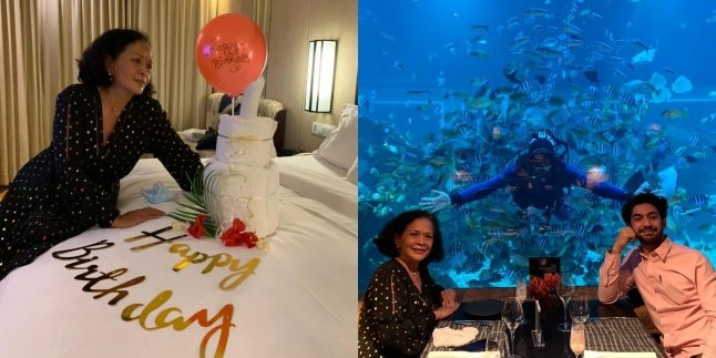 7 Portraits of Reza Rahadian's Mother's Birthday Celebration, Romantic Date with Beloved Son - Dinner for Two at the Giant Aquarium